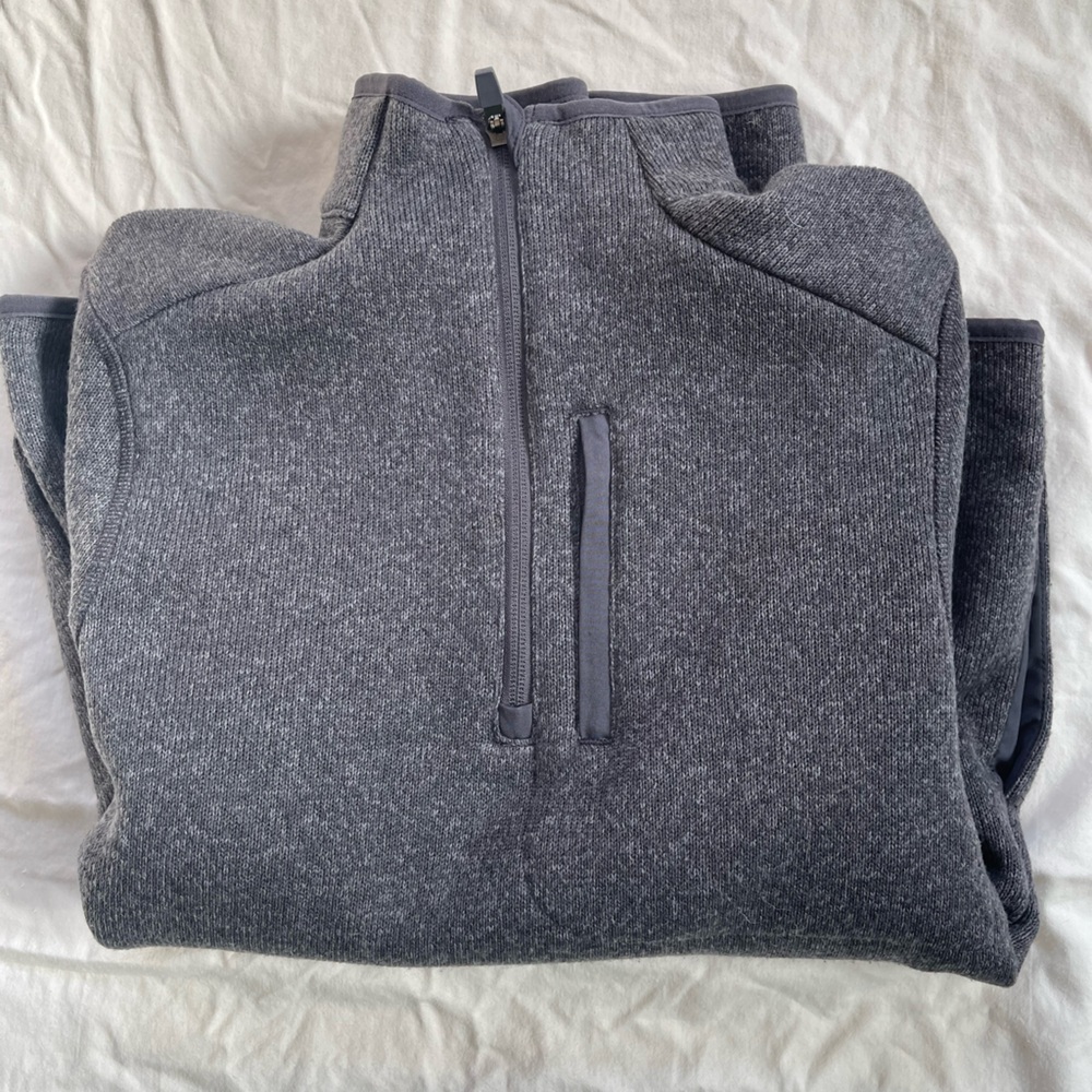 Figs women’s On shift quarter zip sweater knit in charcoal extra small
